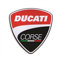 INSEGNA IN METALLO DUCATI CORSE-Ducati-Merchandising Ducati